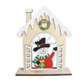 thumbnail image 1 of Christmas Table Decorations Wooden House Desktop Party Festive, 1 of 6