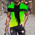 thumbnail image 1 of Drppepioner Blouses d'Été Mode Hommes Confortable Impression Manches Courtes Blouses Col Rond Chemisesblouses d'Été Hommes Mode Hommes Confortable Impression Manches Courtes Col Rond Blouses Chemises Vert 12(XXL), 1 of 5
