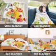 thumbnail image 7 of 60x80 inch Crystal Fleece & Arctic Fleece Blanket Soft Bed Throws for Home or Camping Fruit Juice Splash, 7 of 7