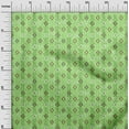 thumbnail image 2 of oneOone Cotton Jersey Sulu Green Fabric Triangle Geometric Quilting Supplies Print Sewing Fabric By The Yard 58 Inch Wide, 2 of 4