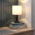 thumbnail image 6 of Evelyn&Zoe Mansfield 14" Tall Mini Lamp with Fabric Shade in Blackened Bronze/White, 6 of 8