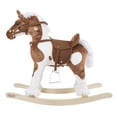 thumbnail image 3 of Rocking Horse Plush Animal on Wooden Rockers with Sounds, Stirrups, Saddle & Reins, Ride on Toy, Toddlers to 4 Years Old by Happy Trails, 3 of 7