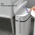 thumbnail image 4 of Compactly 14L Bathroom Waste Bin with Toilet Brush Holder Design Slimly Wastebasket Ideal for Modern Homes, 4 of 20