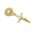 thumbnail image 3 of iJewelry2 Gold-tone Crucifix Cross Pendant Rope Chain Necklace 24'', 3 of 5