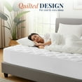 thumbnail image 4 of Lux Decor Quilted Fitted Waterproof Mattress Pad Queen Size – Mattress Protector with Deep Pockets - Soft Breathable Mattress Topper - Noiseless and Comfortable (White, 60" x 80"), 4 of 10