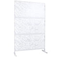 thumbnail image 5 of Outdoor & Indoor Metal Privacy Screen - 76"H x 48"W Freestanding Decorative Divider for Deck, Balcony, Patio & Lawn - Durable Rust-Resistant Privacy Panel, 5 of 9