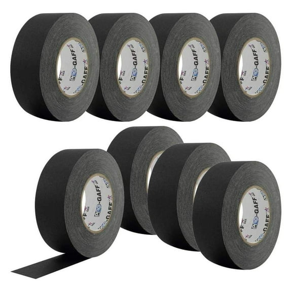 PRO Black Gaffers Stage Tape 2 Inch 55 yd 8-Pack