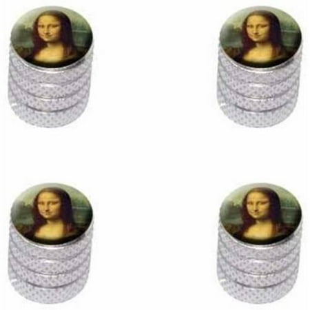 Mona Lisa Painting by Leonardo da Vinci Tire Rim Wheel Aluminum Valve Stem Caps, Multiple