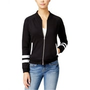 Womens Colorblocked Full Zip Bomber Jacket