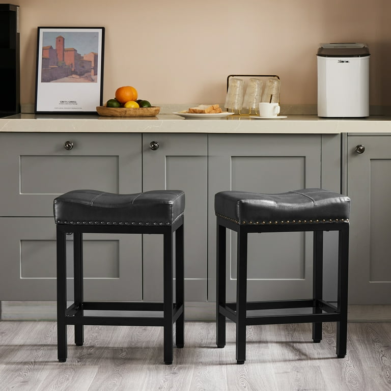 Leather 24 inch bar stools discount