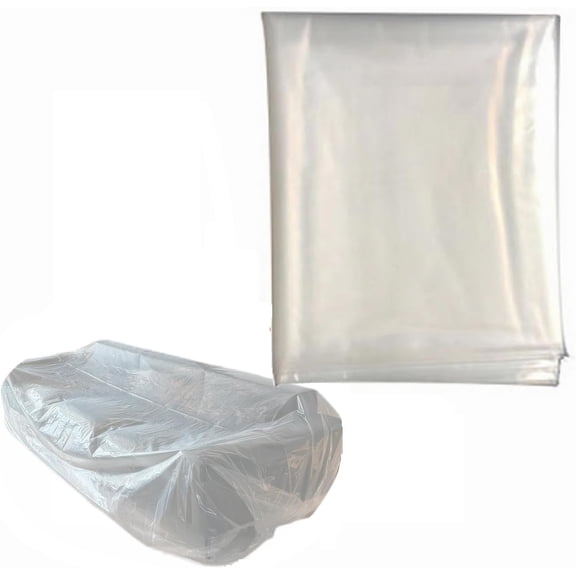 ANHXN Plastic Couch Cover 141.7“ x 53.1", Furniture Covers for Moving Storage, Dust-Proof Waterproof Sofa Cover Protector, 270° Clear Wrap for Furniture(4.7mil/0.12mm Double-Sided in Thickness)