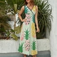 thumbnail image 4 of Lunarable Pineapple Sleeveless Dress Female Clothing Dress Women Summer 2025 Dress, 4 of 7