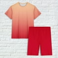 thumbnail image 4 of SCSAlgin Women's Pajama Sets Short Sleeve Lounge Wear Set Soft Comfy Stretch Casual Pj and Shorts, 4 of 4
