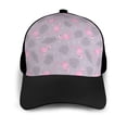 thumbnail image 3 of Naloa Flamingo Adult adjustable Print Baseball Hat, Patchwork curved brim baseball capfor Men and Women, One Size, 3 of 5