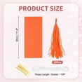 thumbnail image 2 of Uxcell 30Pcs Paper Tassels Garland, Tassel Garland Banner with Rope and Tie Wire for Party Decorations Wedding Decorations Football Party Engagement Decor DIY, Dark Orange, 2 of 7