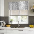 thumbnail image 4 of 2 Pack Valances for Window, Black Spring Leaves Short Curtains for Kitchen Bedroom Living Room, Pastoral Botanical Striped Flowers Rod Pocket Small Window Treatment Valance Drapes 60 x 18 Inch, 4 of 8