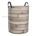 thumbnail image 3 of Wood Boards Laundry Basket Folding Dirty Clothes Toys Storage Bucket Household, 3 of 7
