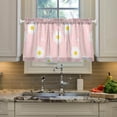 thumbnail image 5 of Daisy Kitchen Curtains 2 Panels UV Protected Tier Curtains, Half Window Curtains Kitchen Tiers for Guest Room Bathroom Sink Laundry Room Basement,24"x27", 5 of 7