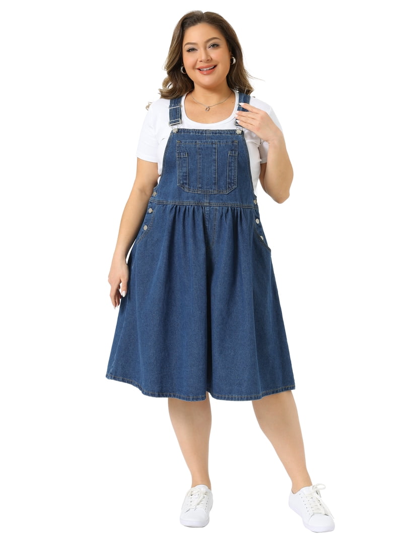 denim jumper dress plus size Overall Casual Maxi Crafted from 100% cotton with a relaxed fit Lee Loose Bib Denim Overall