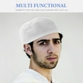 thumbnail image 3 of WHAMVOX Muslim Prayer Cap Cotton Islamic Hat Islam Skull Hats Headwear for Ramadan Eid Spiritual Ceremonies Party Hair Accessories, 3 of 8
