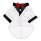 thumbnail image 1 of Traje de perro, cachorro, gatito, mascota, traje con lazo, caballero S blanca, 1 of 9