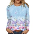 thumbnail image 1 of Blusa con cuello redondo y manga larga suelta a la moda para mujer Fridja bvmnju2235, 1 of 5