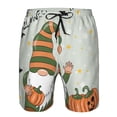thumbnail image 3 of Rocae Gnome Holding A Pumpkin for Men's Beach Shorts Casual Elastic Waist Drawstring Summer Beach Shorts,S-3XL-X-Large, 3 of 6