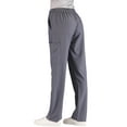 thumbnail image 7 of Minty Mint, Women's, V Neck Solid Stretch Medical Scrub Set, Grey, M, 7 of 7