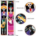 thumbnail image 3 of 1 Pair Day of The Dead Decoration Halloween Banner Porch Sign DIY Mexican Party Decorations Skull Welcome Hanging Door Banner, 3 of 4