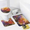 thumbnail image 4 of Watercolor Wildflowers 4 Piece Shower Curtain Sets, with Non-Slip Rugs, Toilet Lid Cover And Bath Mat, for Bathroom Decor Set, 4 of 8