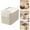 White, variant on Food Storage Container with Measuring Cup, Airtight Rice Storage Bins Flour Containers Pet Food Dispenser with Handle, Plastic Kitchen Pantry Organization, Medium, 7.99x10.55x6.49"