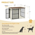 thumbnail image 5 of Hzuaneri 47 Inch Dog Crate Furniture, XXL Indoor Dog Kennel for Extra Large Dog with Barn Door, Heavy Duty Wooden Dog Cage as TV Stand & End Table, Anti-Chew, White Brown, 5 of 9
