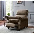 thumbnail image 3 of Homesvale Cari Push Back Recliner Chair, Brown Faux Leather, 3 of 6