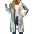 thumbnail image 2 of FDGIU Women's 2025 Long Hoodies - Full Zip Tunic Sweatshirt with Pockets, Trendy Fall Casual Outerwear, Open Front Cardigan Style, 2 of 6