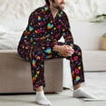 thumbnail image 7 of Yiaed Lgbt Rainbow For Pride Print Men’s Pajamas Set - Long Sleeve Button Down Sleep Shirt and Pajama Bottoms Sleepwear Set Mens Pjs Sets Men's Pajama Bottoms-Medium, 7 of 7