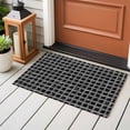 thumbnail image 4 of Black Plaid Entryway Rug 2'x3'&nbsp; Non Slip Front Door Mats, Vintage Minimalism Abstract Lattice Striped Entrance Rugs Indoor Outdoor Carpet, Washable Floor Mats Small Area Rug for Bedroom Kitchen, 4 of 8