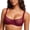 Dark red, variant on Women's Unlined Balconette Mesh Bra Sheer See Through Underwire Bras Plus Size 32A-42E