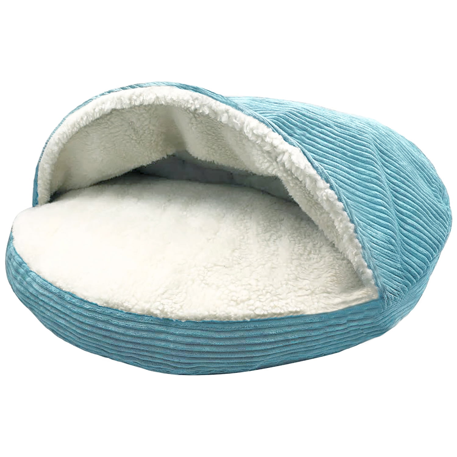 Precious Tails Plush Corduroy And Sherpa Lined Pet Dog Bed