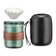 thumbnail image 4 of Conjunto de preparación de café con filtro de vidrio para disfrutar en casa y en tus viajes Verde, 4 of 9