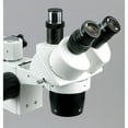 thumbnail image 3 of AmScope SW-3T24X Trinocular Stereo Microscope, WH10x Eyepieces, 10X/20X/40X Magnification, 2X/4X Objective, Single-Arm B, 3 of 4
