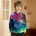 thumbnail image 5 of SOFTCCLO Girls Hoodies Space Galaxy Print Loose Pullover Hoodie Top Casual Comfort Hoodies for Girls Size 3-4Y, 5 of 8