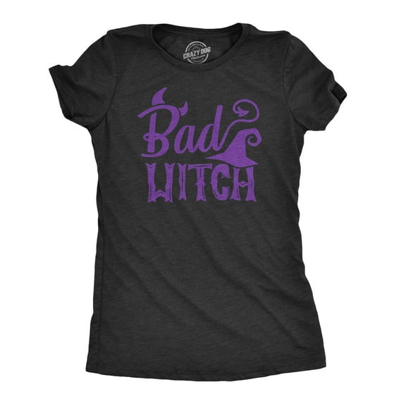 Womens Bad Witch T Shirt Funny Halloween Movie Tee for Ladies Womens Graphic Tees