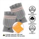 thumbnail image 5 of Guantes con CalefaccióN USB para Hombres y Mujeres, Guantes Sin Dedos con CalefaccióN Reversibles de Invierno para Escribir y Usar en Exteriores (Gris), 5 of 5