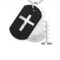 thumbnail image 2 of West Coast Jewelry Men's Cross and 'Lord's Prayer' Dog Tag Two Tone Necklace, 2 of 3