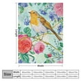 thumbnail image 4 of ONETECH  Watercolor Floral Roses Bird Butterfly Throw Blanket Ultra Soft Warm All Season Decorative Blankets for Bed Chair Car Sofa Couch Bedroom, 4 of 6