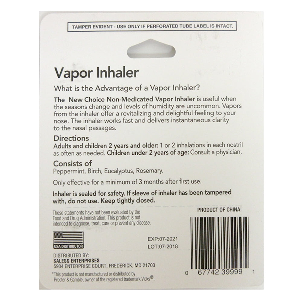 12PC Vapor Inhaler Sinus Nasal Decongestant Allergy Mucus Relief