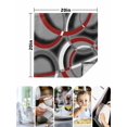 thumbnail image 4 of Grey Geometric Cloth Napkins Set of 4 Reusable Dinner Napkins, Modern Abstract Black White Red Striped Cocktail Napkin Washable Table Napkins for Wedding/Holiday Party/Baby Shower 20"x20", 4 of 7