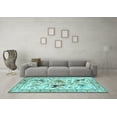 thumbnail image 3 of Ahgly Company Indoor Round Animal Light Blue Traditional Area Rugs, 4' Round, 3 of 4