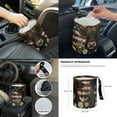thumbnail image 7 of Renewold Highland Cow US Flag Car Seat Cover Full Set 14 PCS, Steering Wheel Seat Belt Rear View Mirror Cover Coaster Trash Can Center Console Gear Shift Knob Cover Set Universal Fit, 7 of 7