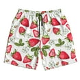 thumbnail image 4 of Bixox Men's Strawberry1 printing Casual Classic Fit Short Summer Beach Shorts, 4 of 6